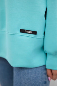 Viscose hoodie ART2436 / – Mint цвет / color | Lexline Fashion