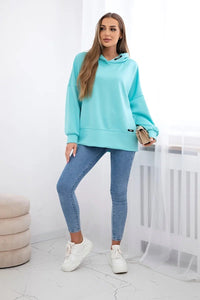 Viscose hoodie ART2436 / – Mint цвет / color | Lexline Fashion