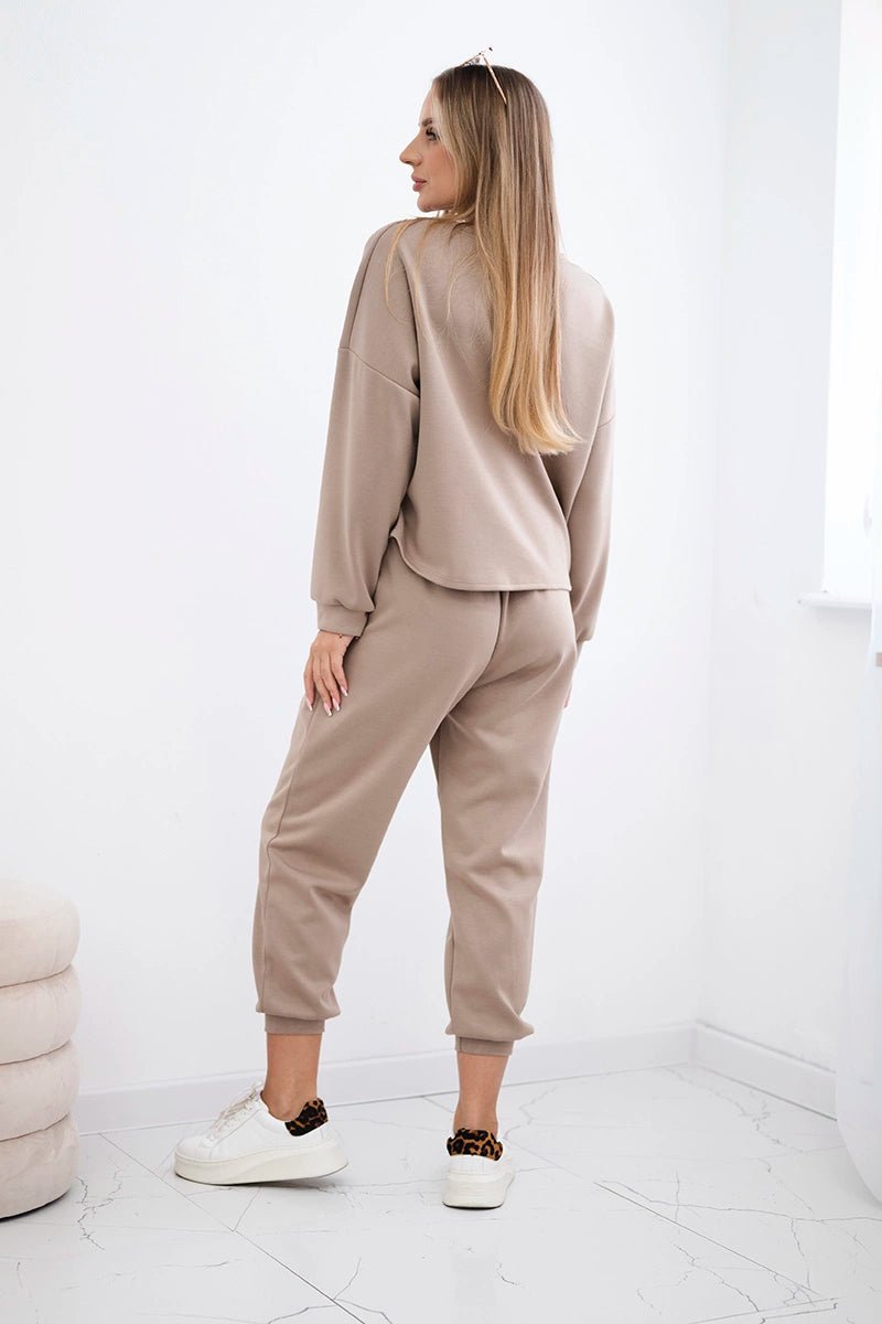 Viscose set Amour sweatshirt + pants 7138 / – Fango цвет / color | Lexline Fashion