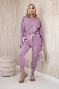 Viscose set hoodie + pants 7096 / – Dark || pink цвет / color | Lexline Fashion