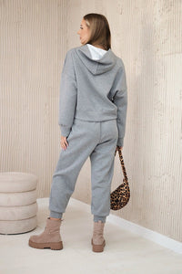 Viscose set hoodie + pants 7096 / – Gray цвет / color | Lexline Fashion