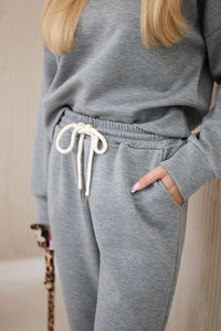 Viscose set hoodie + pants 7096 / – Gray цвет / color | Lexline Fashion