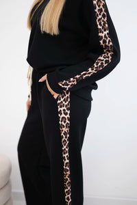 Viscose set with leopard stripes 7115 / – Black цвет / color | Lexline Fashion