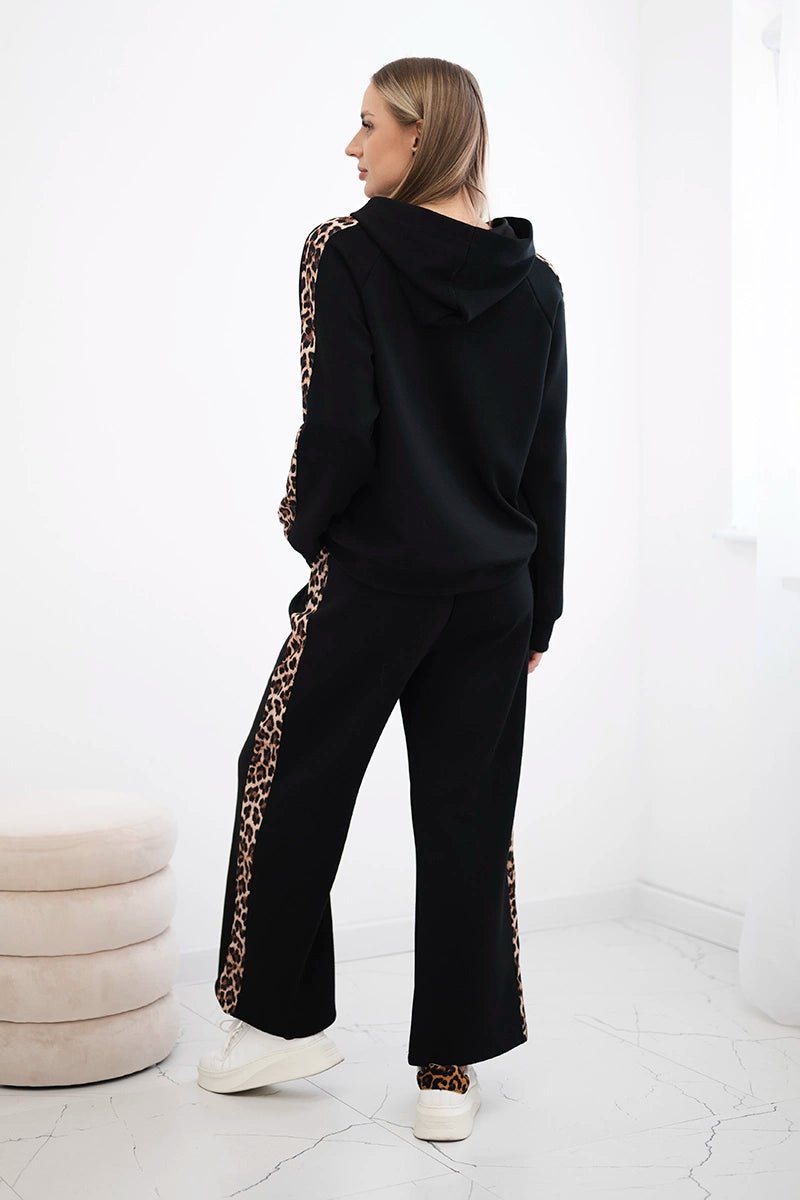 Viscose set with leopard stripes 7115 / – Black цвет / color | Lexline Fashion