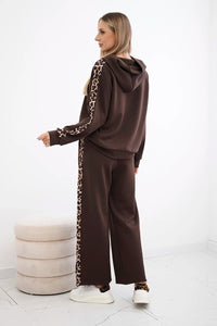 Viscose set with leopard stripes 7115 / – Brown цвет / color | Lexline Fashion