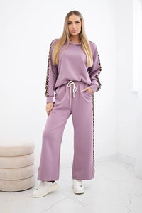 Viscose set with leopard stripes 7115 / – Dark || pink цвет / color | Lexline Fashion