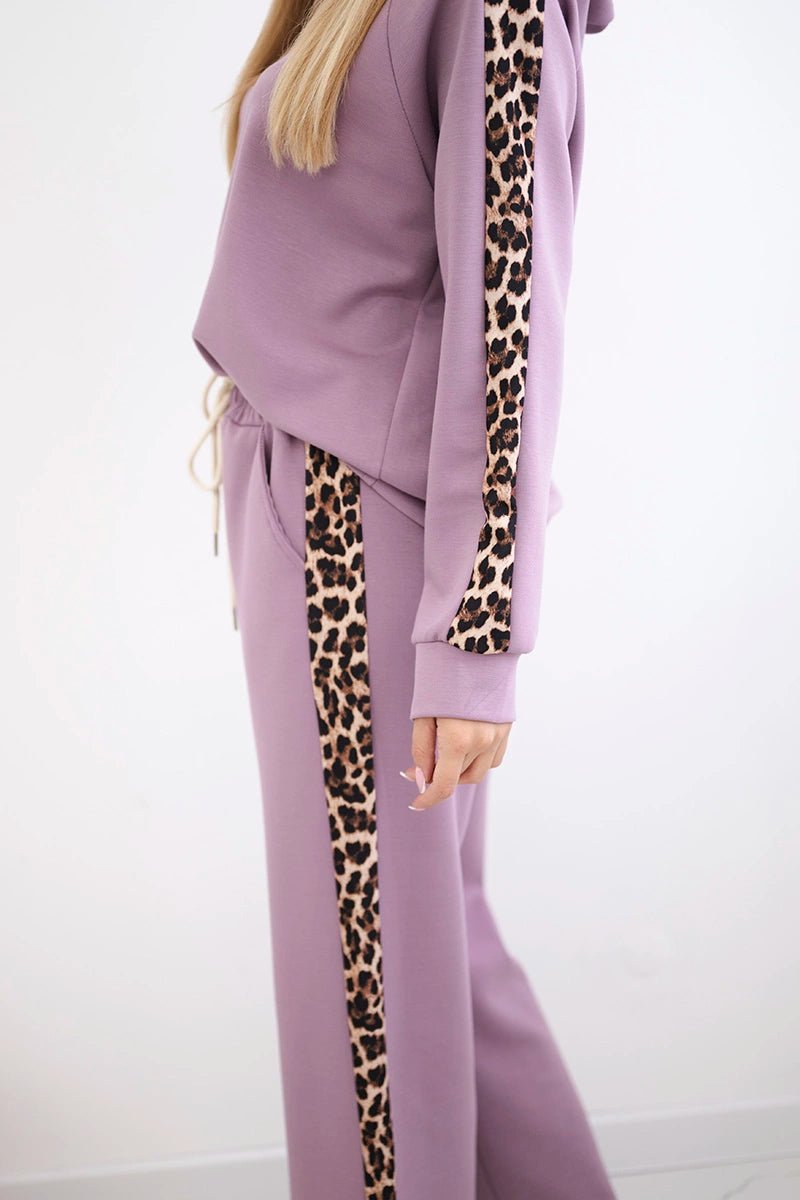 Viscose set with leopard stripes 7115 / – Dark || pink цвет / color | Lexline Fashion