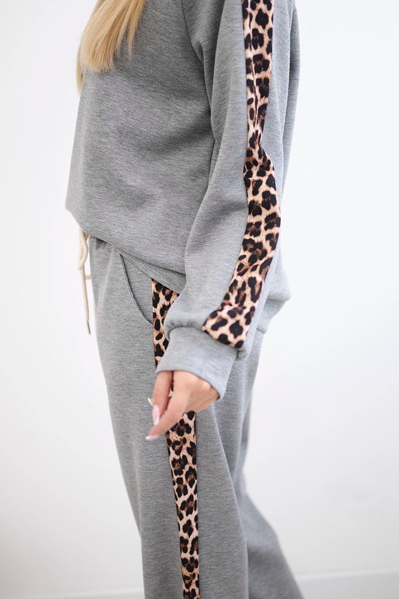 Viscose set with leopard stripes 7115 / – Gray цвет / color | Lexline Fashion