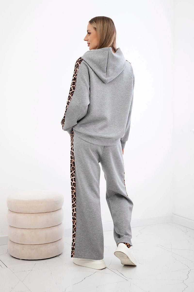 Viscose set with leopard stripes 7115 / – Gray цвет / color | Lexline Fashion