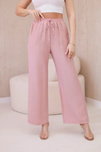 Viscose wide - leg trousers 6695R / – Dark powder цвет / color | Lexline Fashion