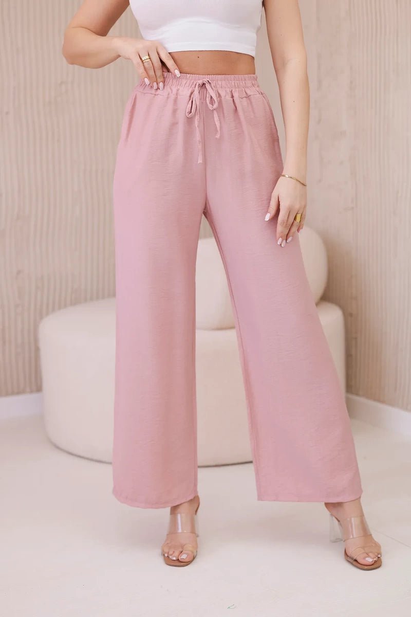 Viscose wide - leg trousers 6695R / – Dark powder цвет / color | Lexline Fashion