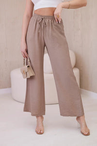 Viscose wide - leg trousers 6695R / – Fango цвет / color | Lexline Fashion