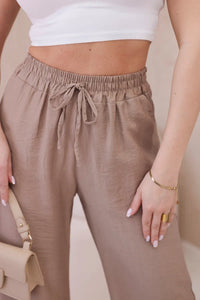 Viscose wide - leg trousers 6695R / – Fango цвет / color | Lexline Fashion