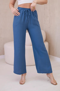 Viscose wide - leg trousers 6695R / – Jeans цвет / color | Lexline Fashion