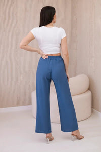 Viscose wide - leg trousers 6695R / – Jeans цвет / color | Lexline Fashion
