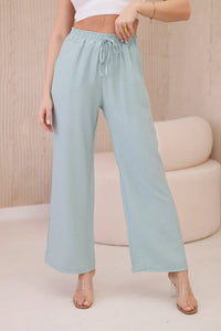 Viscose wide - leg trousers 6695R / – Mint || Dark цвет / color | Lexline Fashion