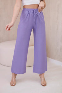 Viscose wide - leg trousers 6695R / – Purple цвет / color | Lexline Fashion