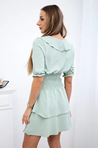 Waisted dress 68298 / – Dark || Mint цвет / color | Lexline Fashion