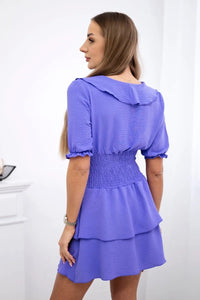 Waisted dress 68298 / – Purple цвет / color | Lexline Fashion
