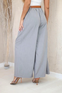 Wide - leg belted trousers ART52159 / – Dark || Gray цвет / color | Lexline Fashion