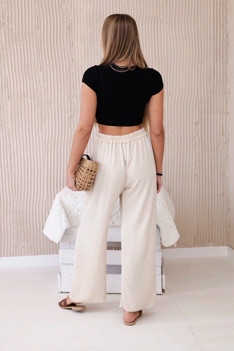 Wide - leg trousers IT - 41 / – Beige цвет / color | Lexline Fashion