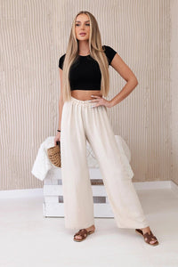 Wide - leg trousers IT - 41 / – Beige цвет / color | Lexline Fashion