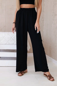 Wide - leg trousers IT - 41 / – Black цвет / color | Lexline Fashion
