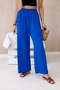 Wide - leg trousers IT - 41 / – Blue cornflower цвет / color | Lexline Fashion