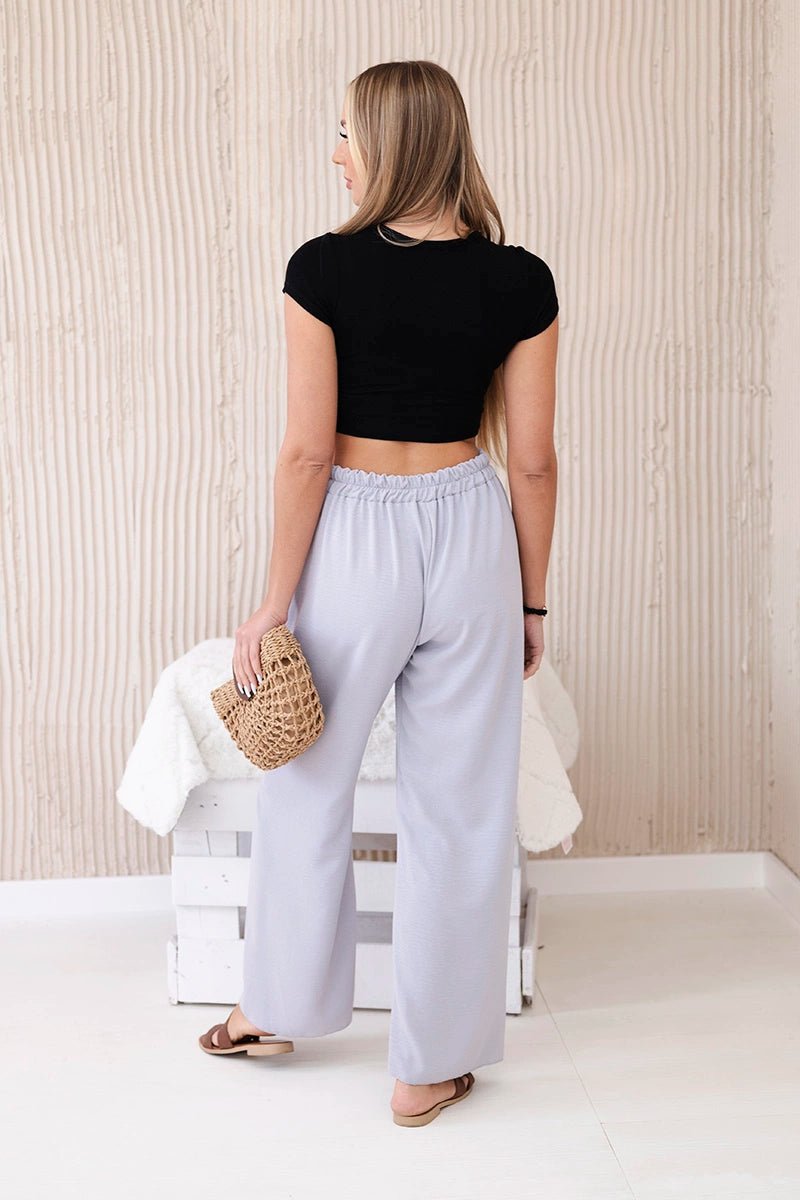 Wide - leg trousers IT - 41 / – Gray цвет / color | Lexline Fashion