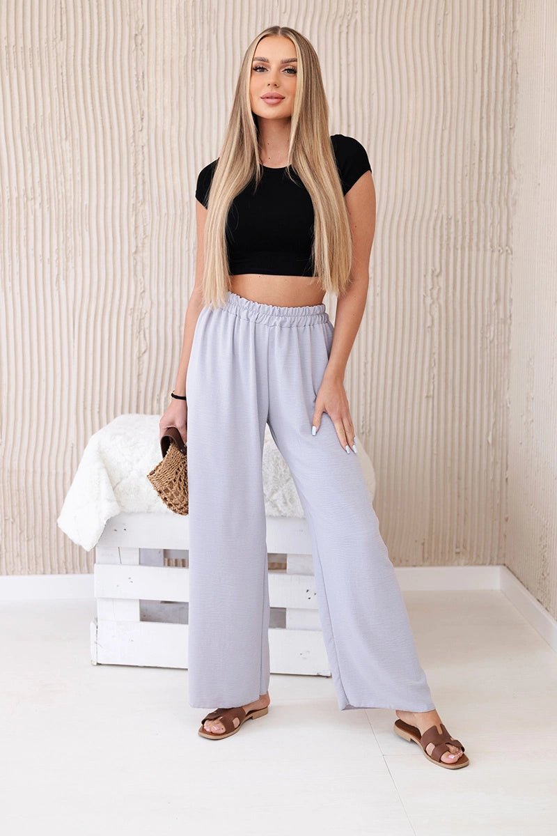 Wide - leg trousers IT - 41 / – Gray цвет / color | Lexline Fashion