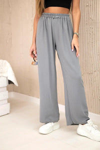 Wide - leg trousers IT - 41 / – Gray || Dark цвет / color | Lexline Fashion