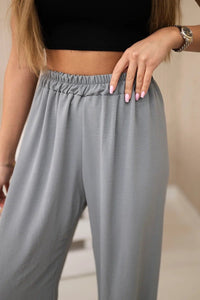 Wide - leg trousers IT - 41 / – Gray || Dark цвет / color | Lexline Fashion