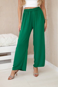 Wide - leg trousers IT - 41 / – Green || Dark цвет / color | Lexline Fashion