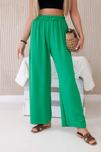 Wide - leg trousers IT - 41 / – Green || Light цвет / color | Lexline Fashion