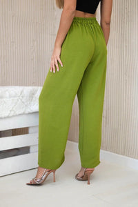 Wide - leg trousers IT - 41 / – Olive цвет / color | Lexline Fashion