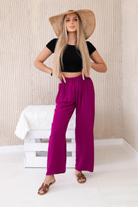 Wide - leg trousers IT - 41 / – Plum цвет / color | Lexline Fashion