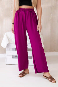 Wide - leg trousers IT - 41 / – Plum цвет / color | Lexline Fashion