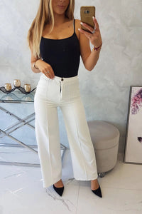 Wide pants 9378 / – Ecru цвет / color | Lexline Fashion