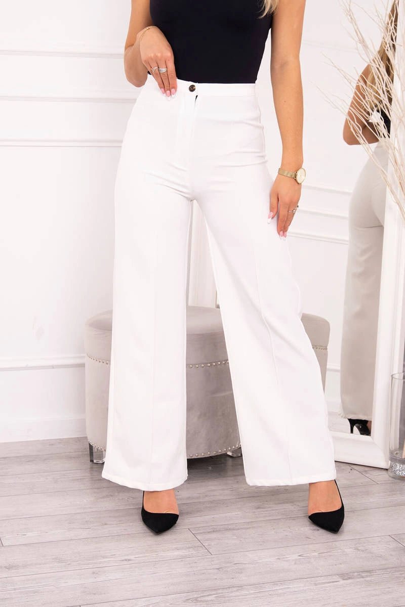 Wide pants 9378 / – Ecru цвет / color | Lexline Fashion