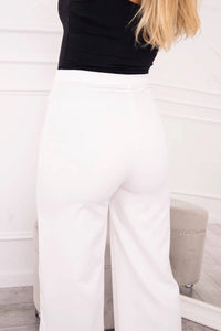 Wide pants 9378 / – Ecru цвет / color | Lexline Fashion