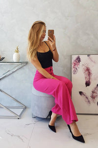 Wide pants 9378 / – Fuchsia цвет / color | Lexline Fashion