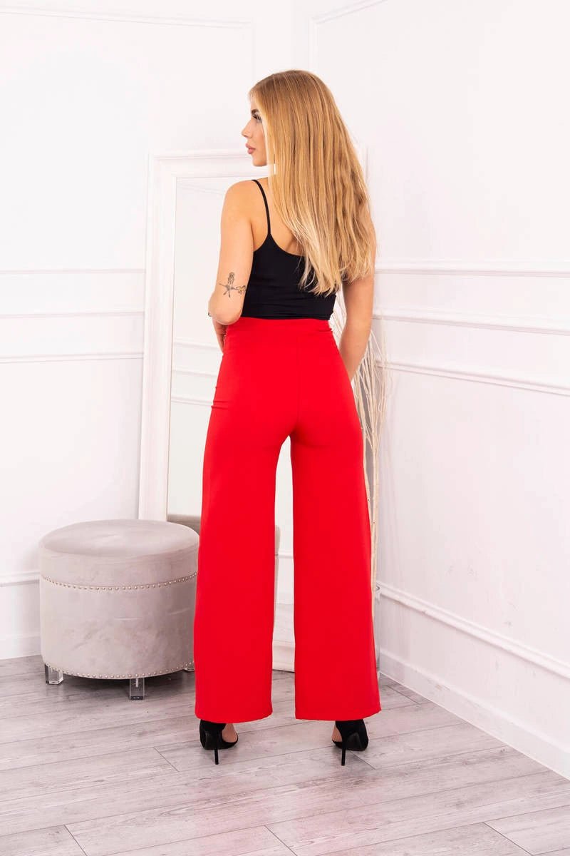 Wide pants 9378 / – Red цвет / color | Lexline Fashion