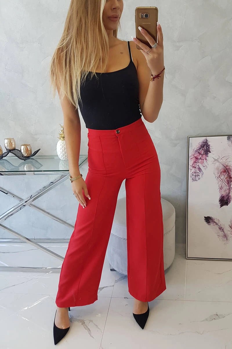 Wide pants 9378 / – Red цвет / color | Lexline Fashion