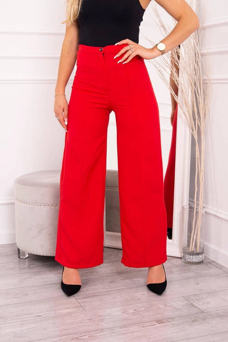 Wide pants 9378 / – Red цвет / color | Lexline Fashion