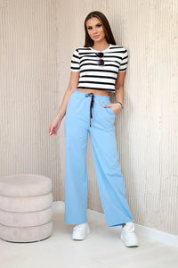 Wide Punto pants ART52660 / – Blue цвет / color | Lexline Fashion