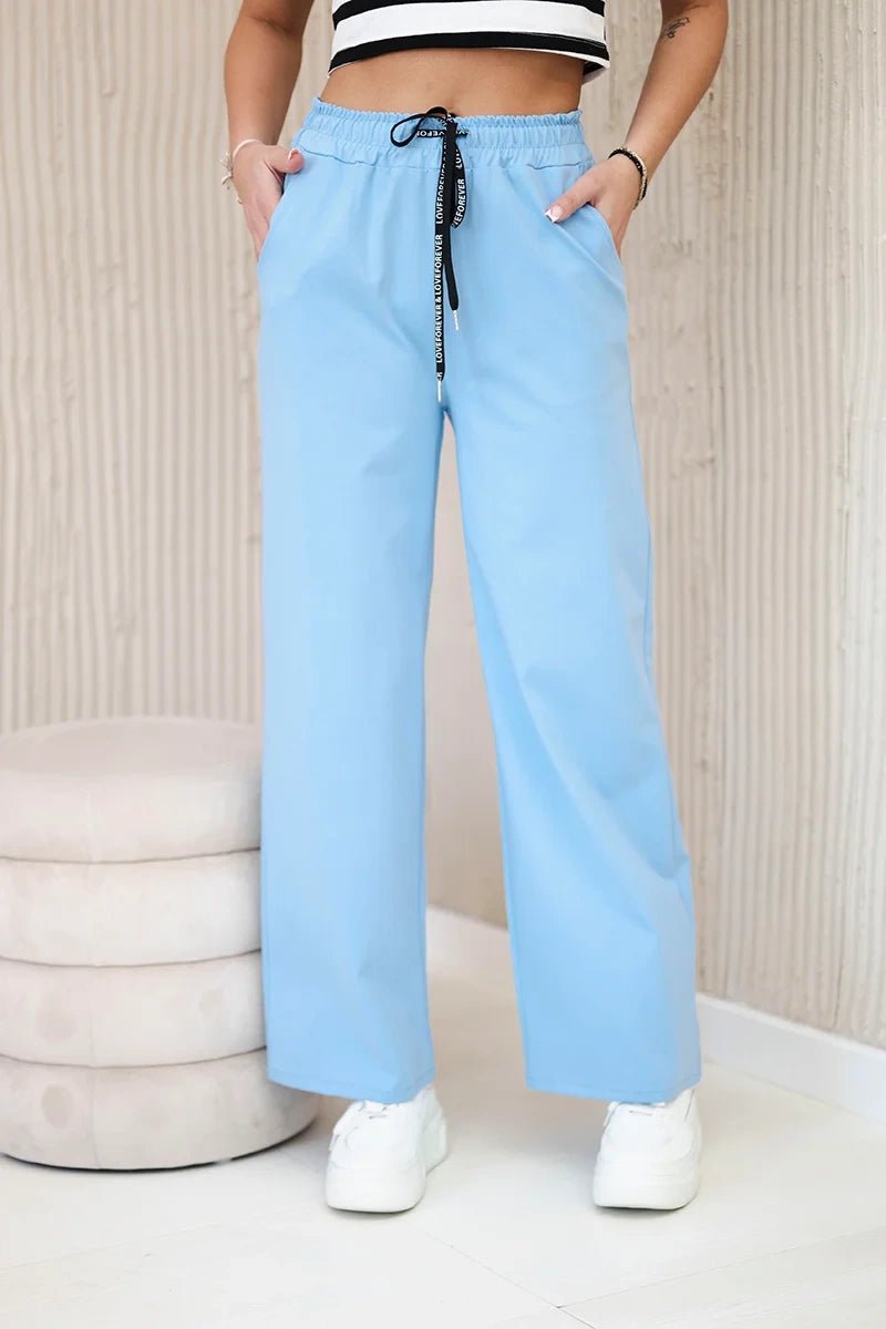 Wide Punto pants ART52660 / – Blue цвет / color | Lexline Fashion