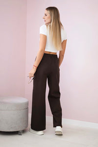 Wide Punto pants ART52660 / – Brown цвет / color | Lexline Fashion