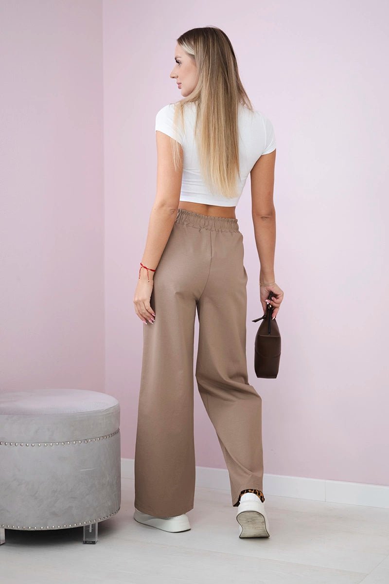 Wide Punto pants ART52660 / – Camel цвет / color | Lexline Fashion