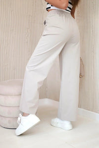 Wide Punto pants ART52660 / – Dark || beige цвет / color | Lexline Fashion
