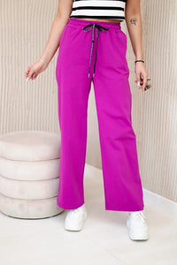 Wide Punto pants ART52660 / – Dark || purple цвет / color | Lexline Fashion